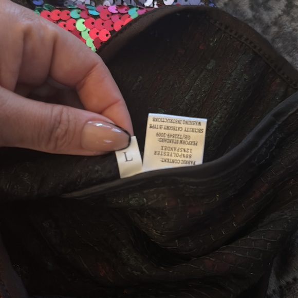 Multi Color Sexy Sequin Romper Deep V Neck Jumpsuit NWOT - Picture 6 of 6